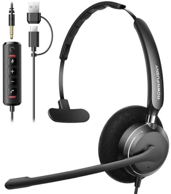 Wired headphones with microphone