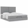 Maison Exclusive - Cadre de lit ottoman et matelas gris clair 180x200 cm tissu