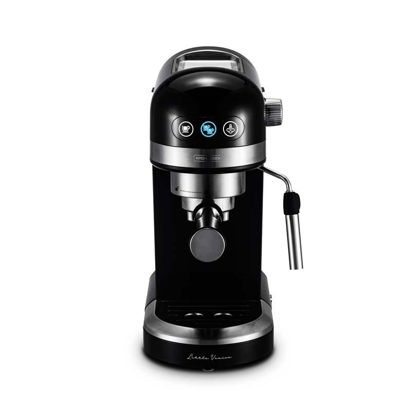 

Эспрессо-машина на 19 бар с насадкой из нержавеющей стали Little Venice Black Kitchencook