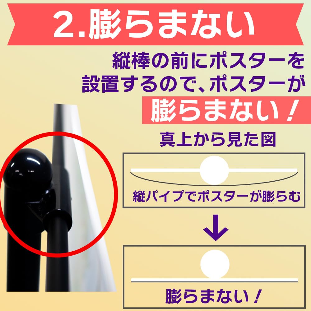 Daim Assembled Tabletop Event Poster 90cm A1 Includes Storage Perfect for Doujinshi Poster Sales and Promotions Stand, Tall, Size, Bag, Comiket,