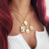 Scatole Regalo a Forma di Cuore in Acciaio Inossidabile Multiple con Conchiglie, Forma Ovale, Collana con Ciondolo Staccabile