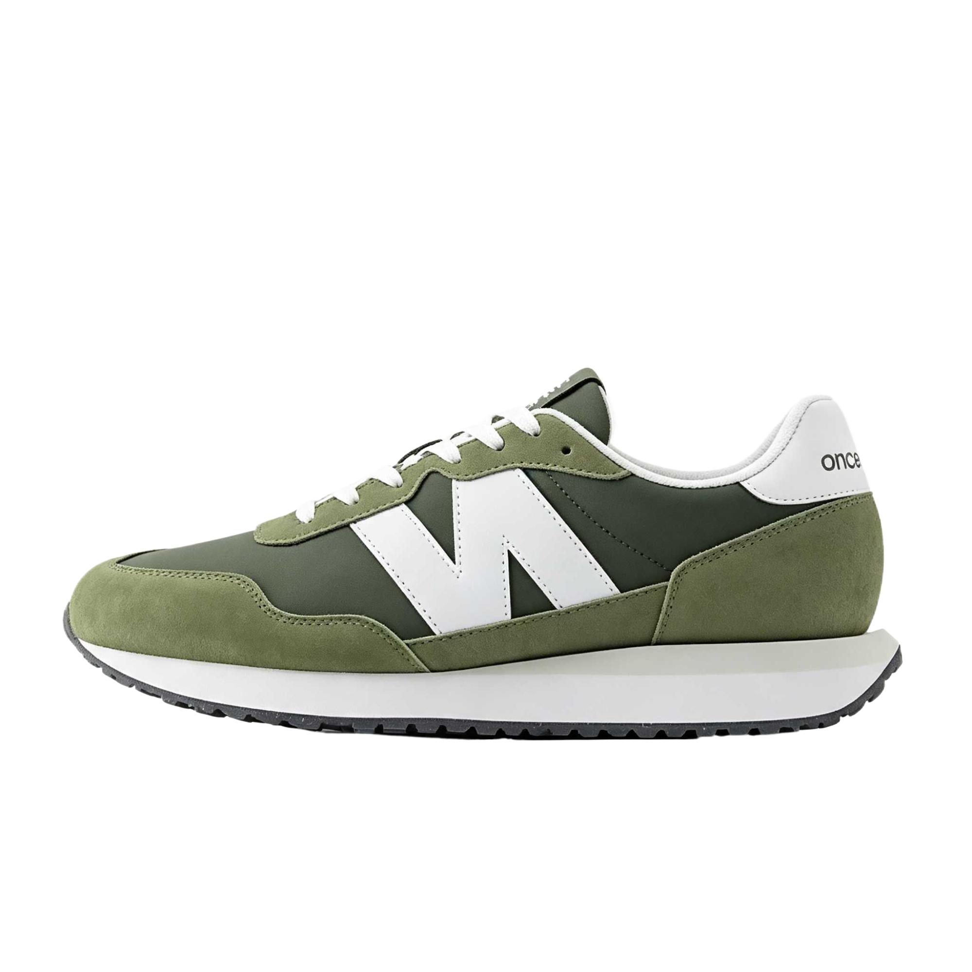 Baskets pour homme New Balance NB 237 Chaussures décontractées pour homme Coupe basse Vert/Blanc 46.5