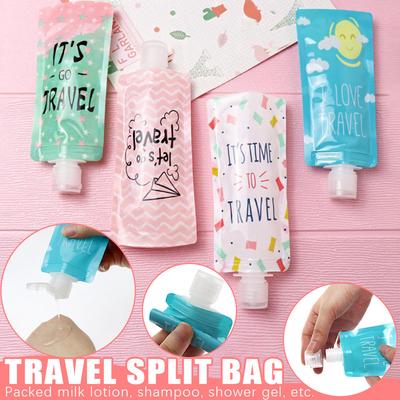 Travel Folding Lotion Packing Bag Portable Shower Gel Shampoo Liquid Storage Bag