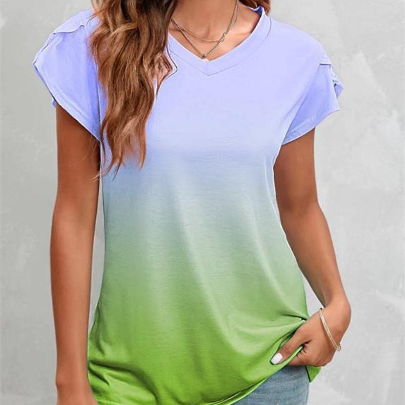 

DAFIFY Женские модные летние повседневные футболки и топы с короткими рукавами и v-образным вырезом S