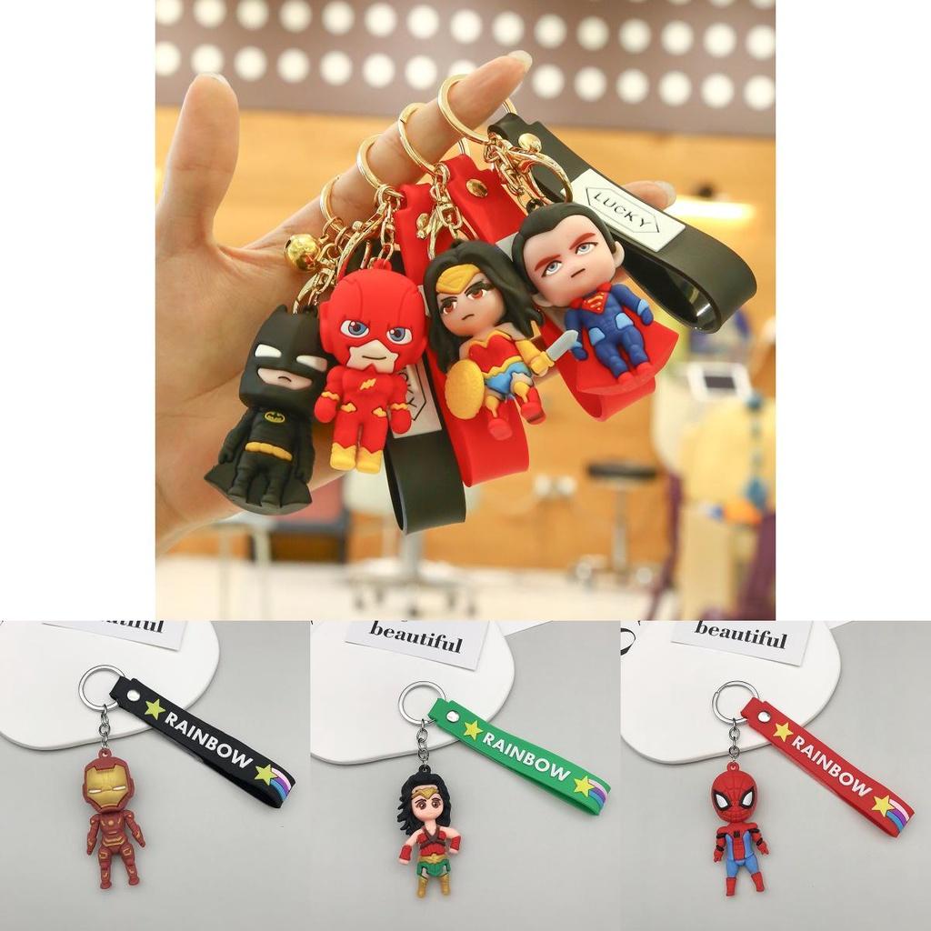Marvel And Dc Hero Keychain Set Durable And Colorful Superheroes Keyring For Kids And Adults