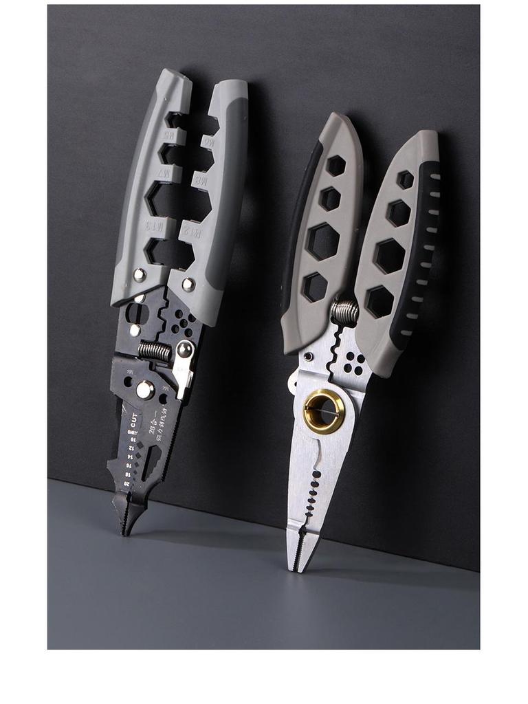 New Electrician's Multifunctional Wire Stripper and Cutter with Looping and Separating Pliers