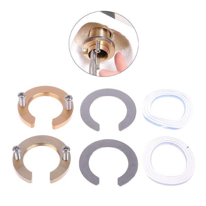1/3 Sets Kitchen Wash Basin Tools C Type Faucet Anti-Loosing Nut Cap Tap Faucet Fixing Fitting Kit Fastening Circlip Washer Part