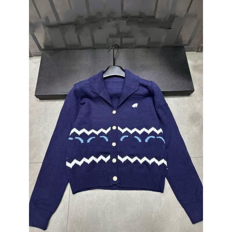 Autumn/Winter 2025 Wavy Logo Knit Cardigan – Casual, Loose, Versatile Top
