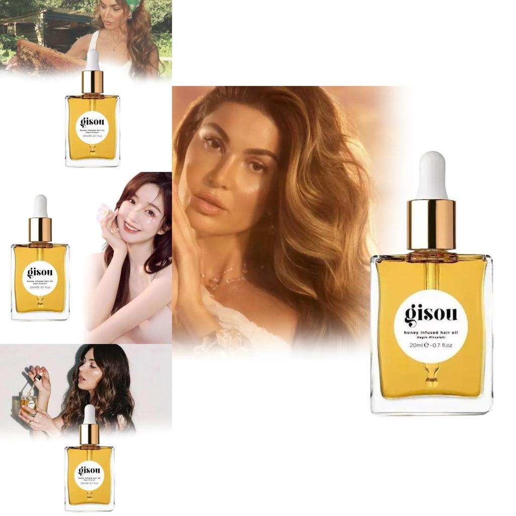Mini vlasový olej s medem pro hedvábně hladký lesk a kontrolu krepatění 20 ml