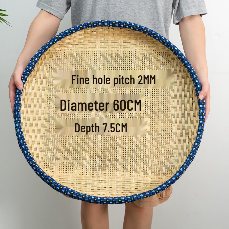 Bamboo Weaving Winnowing Basket and Sieve - Large Size for Household and Farm Use