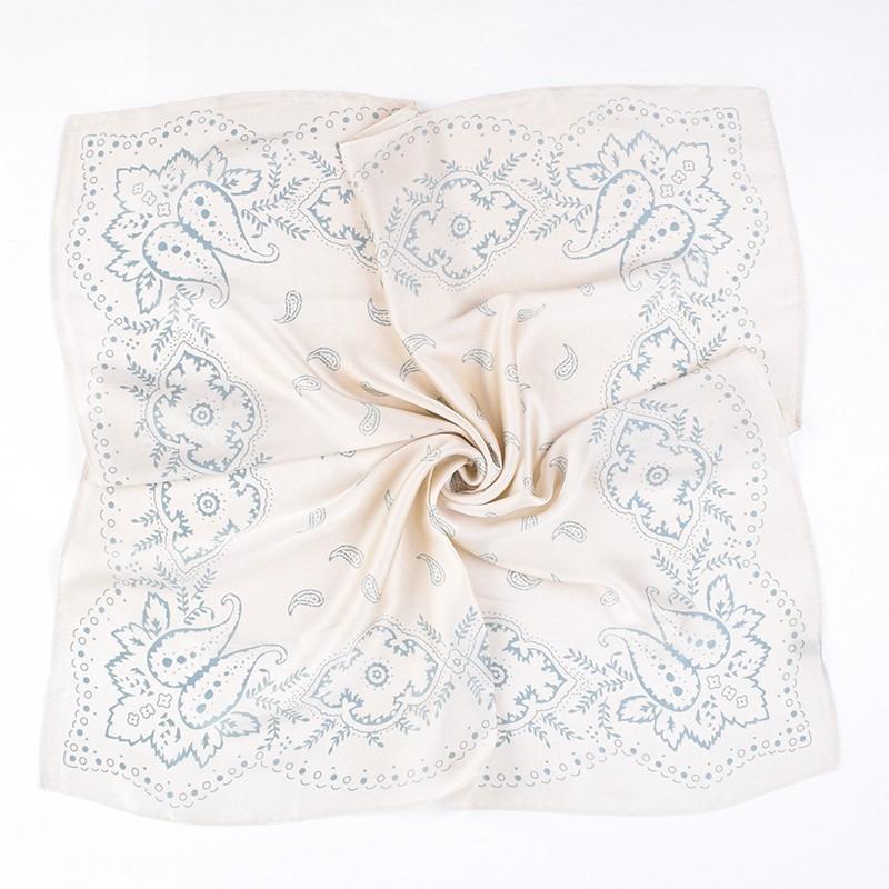 68Cm Retro Cashew Flower Pattern Scarf Women S Autumn Winter Polyester Fiber Scarf Trendy Warm Headscarf Shawl Neck Protection