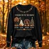 Women's Halloween Printed Long Sleeve Sweatshirt Casual Pullover Top