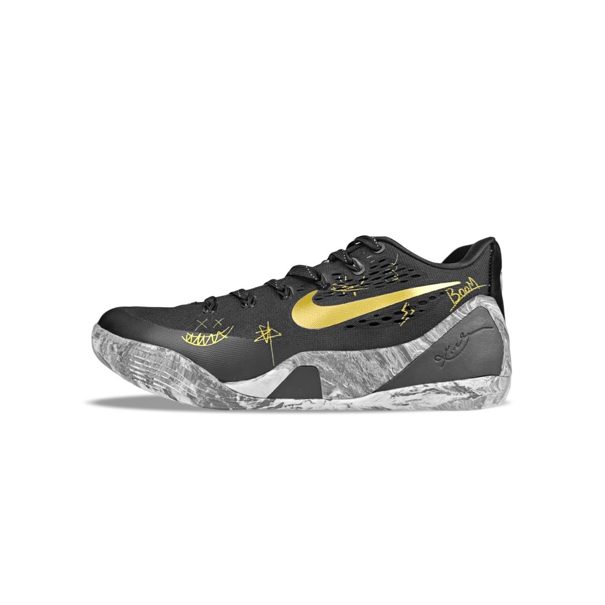 

Nike Kobe 9 BNK Reverse Black Gold, Field Elf Cushioning Abrasion Resistant Cushioning, Wear Resistant Low top FZ7333-002(team40-) 45
