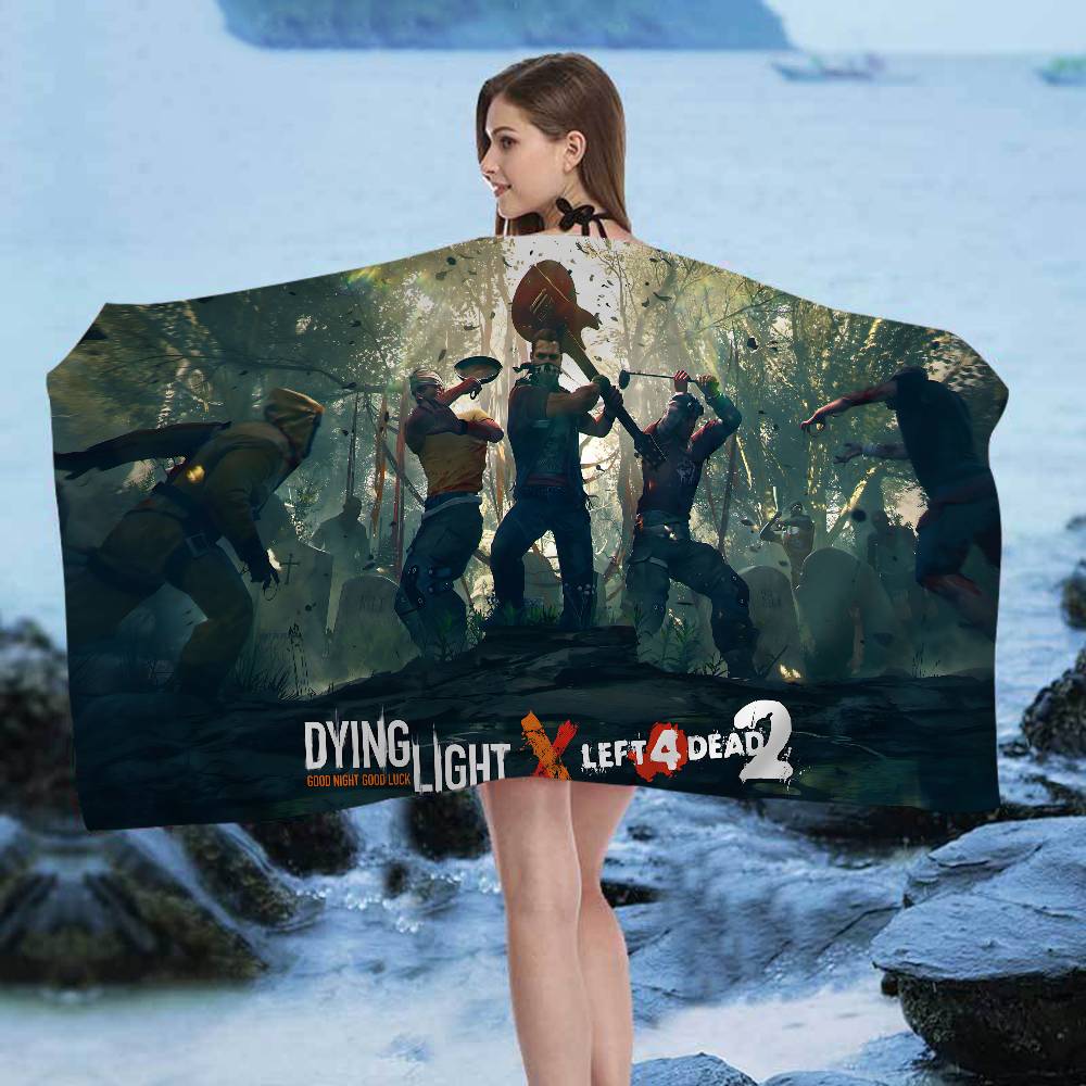 Hot Action Game Left 4 Dead Big Microfiber Beach Towels Quick Dry Towel Sand Beach Towels Pool Towel for Travel Swim Pool Yoga