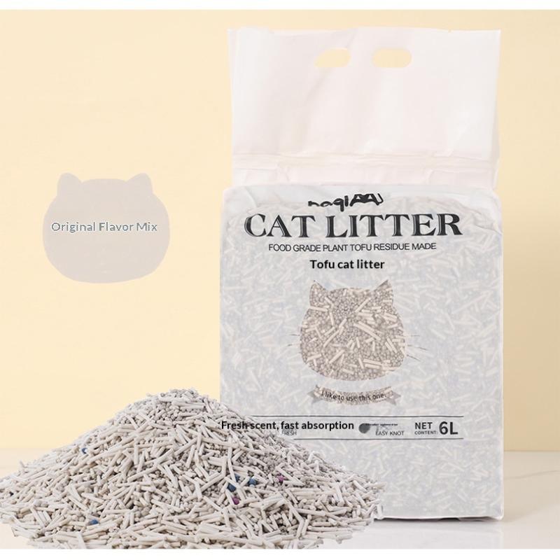 Originální rostlinná tofu kočkolit 6L Zelený čaj Směs rostlinné kočkolity Rychle hrudkující Potřeby pro domácí mazlíčky