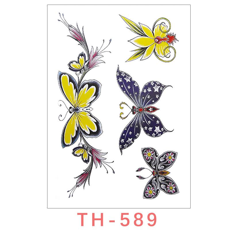 Women's Tattoo Stickers, Waterproof Scar-covering,sexy Tattoo Stickers,colorful Temporary Flower Belly Stickers,waist Stickers