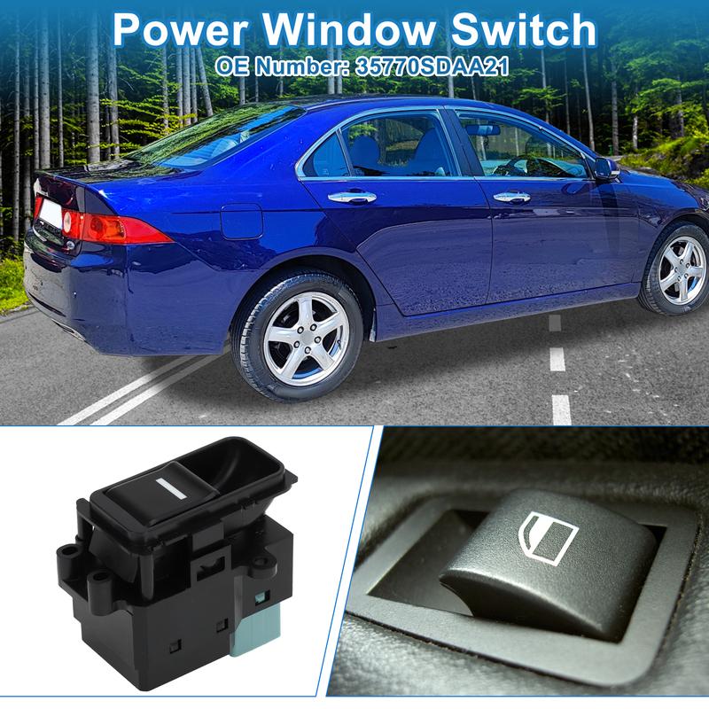 X Autohaux Rear Passenger Side Power Window Switch for Honda Accord Odyssey No.35770SDAA21