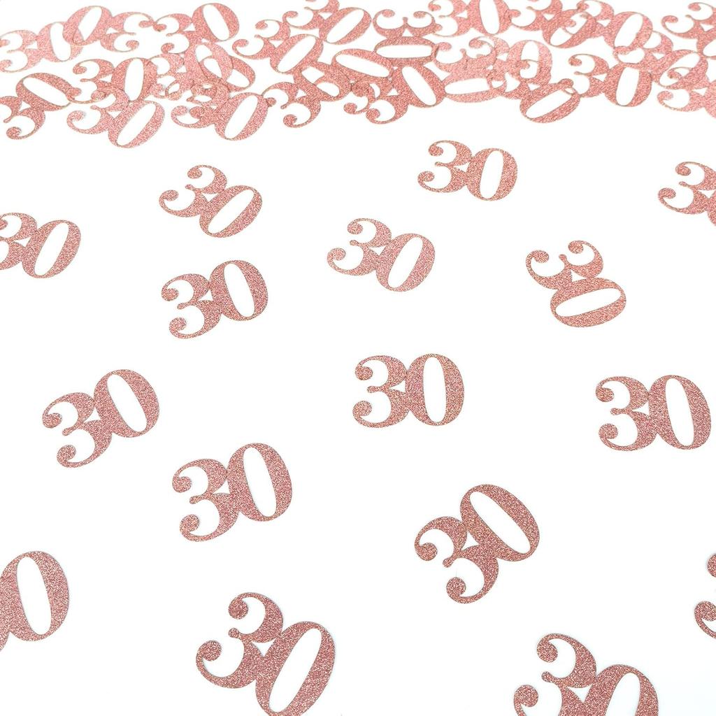 30th Happy Birthday Confetti Decorations - Number 30 Gold Glitter Table Confetti for 30th Birthday, 30th Anniversary Wedding Party Supplies