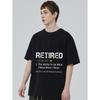 Black T Shirt with Retired Definition Print for Casual Wear and Retirement Celebration