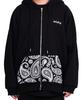 Respect Front-Back Paisley Zip-Up Hoodie