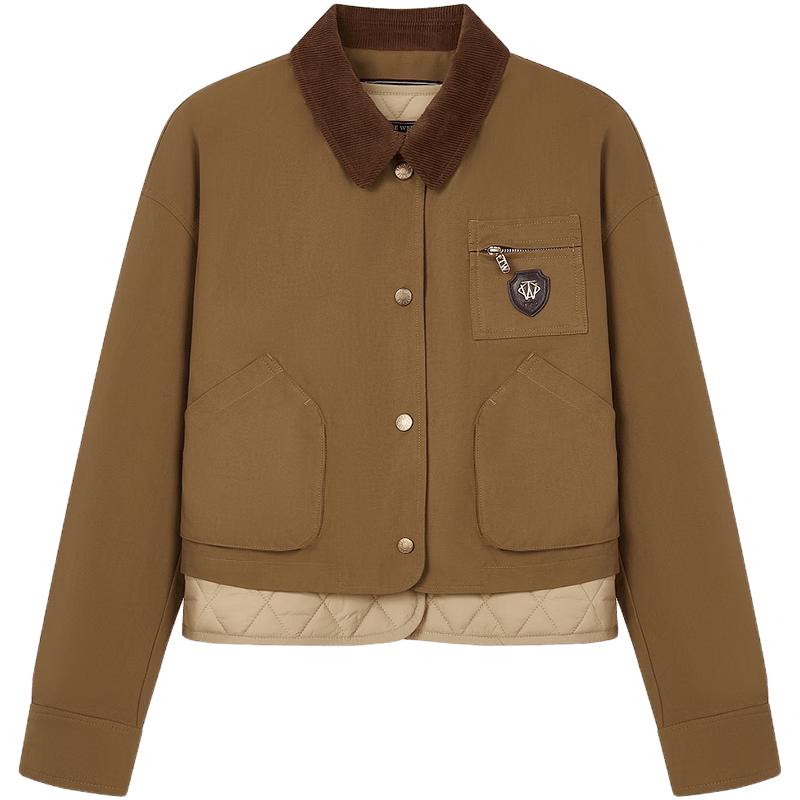 

Женская укороченная стеганая куртка в стиле ретро-амбара из двух частей Teenie Weenie S