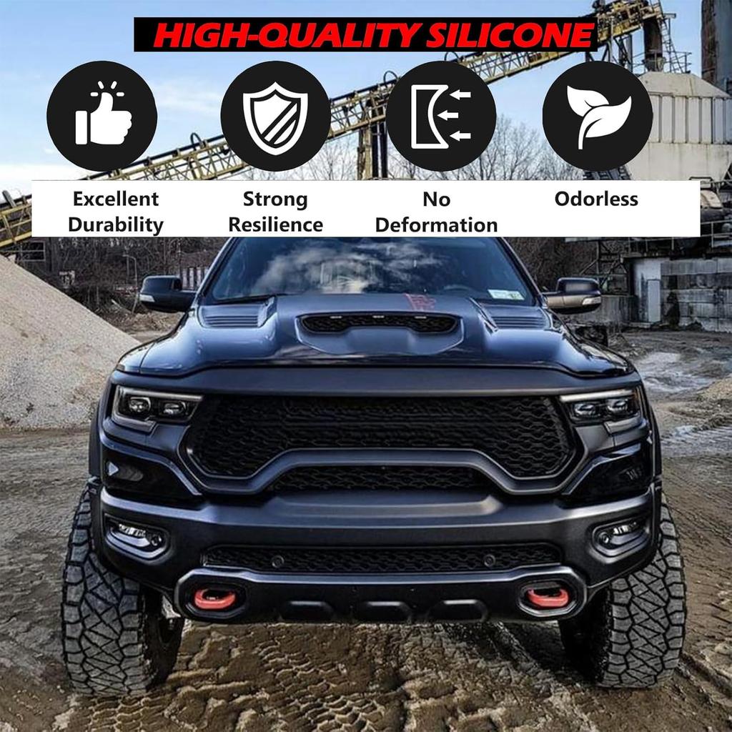 Tow Hook Covers Fit for RAM 1500 2019-2024,Custom Car Front Hitch Cover for 2019-2024 RAM 1500 Accessories(Not Fit for RAM 1500 Classic,Warlock,RAM