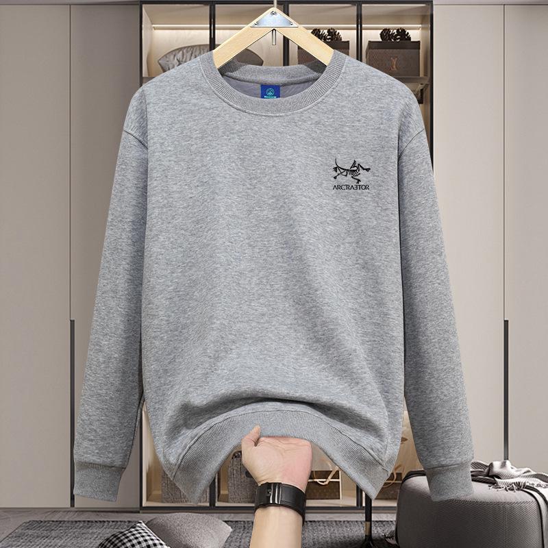 2025 Autumn American Style Heavyweight Men's Bird House Hoodie - Velvet Lined, Loose Fit, Round Neck, Long Sleeve, Unisex Winter Wear.