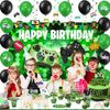 Green Gamer Birthday Party Decoration - 217Pcs Video Game Gaming Party Supplies For Boys Birthday Party - Backdrop, Table Cover, Plates, Cups,
