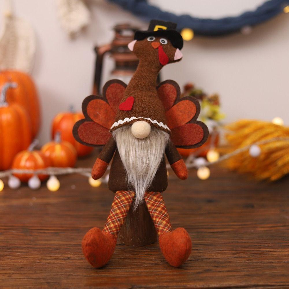 Funny Thanksgiving Turkey Statue Creative Miniature Figurine Sculpture  Home