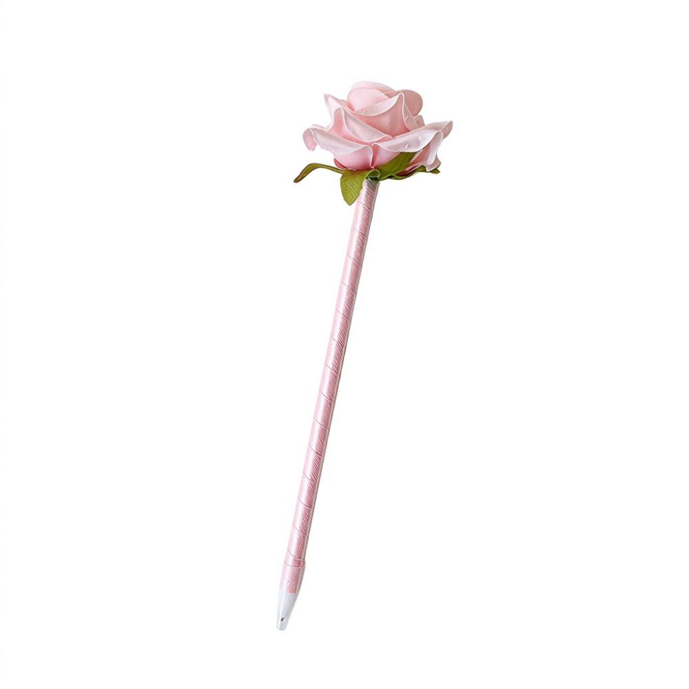 Writing Smoothly Neutral Gel Pens Fake Rose Signature Pen Artificial Flowers Ballpoint Pen  Ladies
