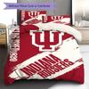Indiana Hoosiers Pattern Bedding Set Quilt Cover Pillowcase Home Decor Gift (1 * duvet cover + 2 * pillowcase, without core)