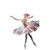 Glitter Ballerina Acrylic Christmas Ornament