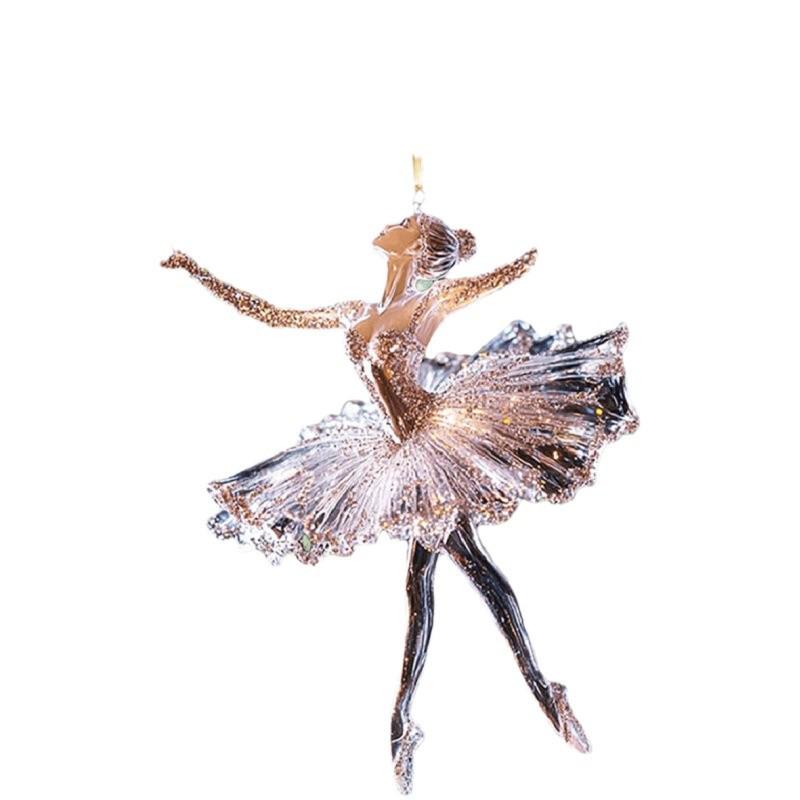 Glitter Ballerina Acrylic Christmas Ornament