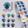 1000 Stück Holografische Wackelaugen-Aufkleber, Bunte Selbstklebende Augen-Aufkleber, Glitzernde Bewegliche Augen für DIY-Bastelarbeiten, Scrapbooking