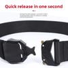 Tactical Belt Canvas Belt Men's Outdoor Quick-Release Elastic Buckle Belt Extended Belt for Mountaineering Military Training