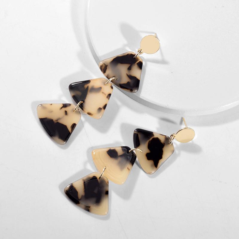Stylish Acetate Board Earrings For Women Fashionable Geometric Shape Earrings
