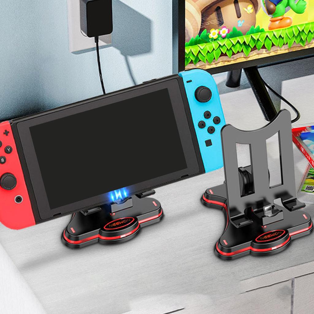 Console Charger Dock Station Type-C Charging Holder Stand for Switch/Switch Lite/Switch OLED and Type-C Phones Tablets