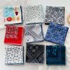 New cashew flower cotton square scarf Japanese floral literary and retro scarf spring, summer and autumn decorative headband headscarf
