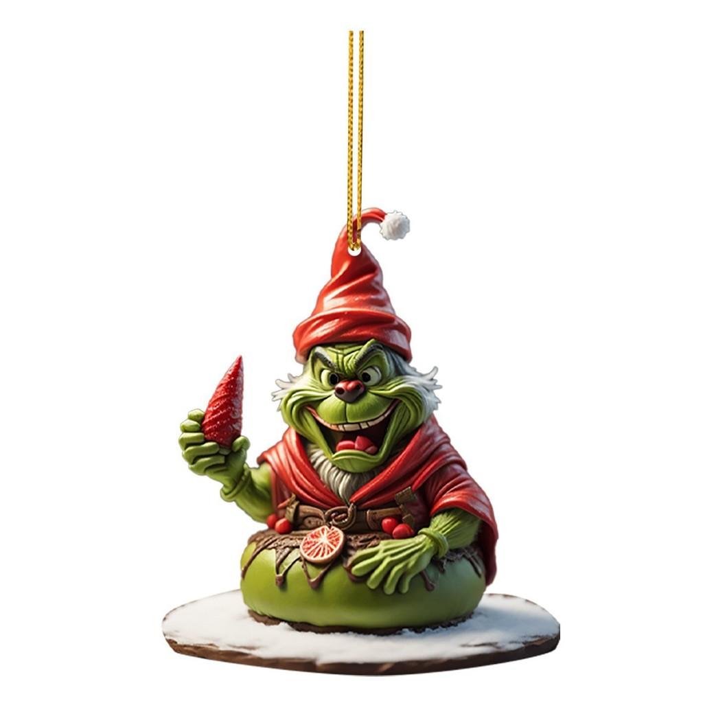 

Праздничные подвесные акриловые украшения для стильного рождественского украшения елки 12