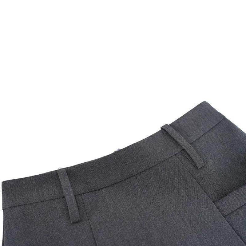 Серая плиссированная юбка на шнуровке для женщин — фото 14