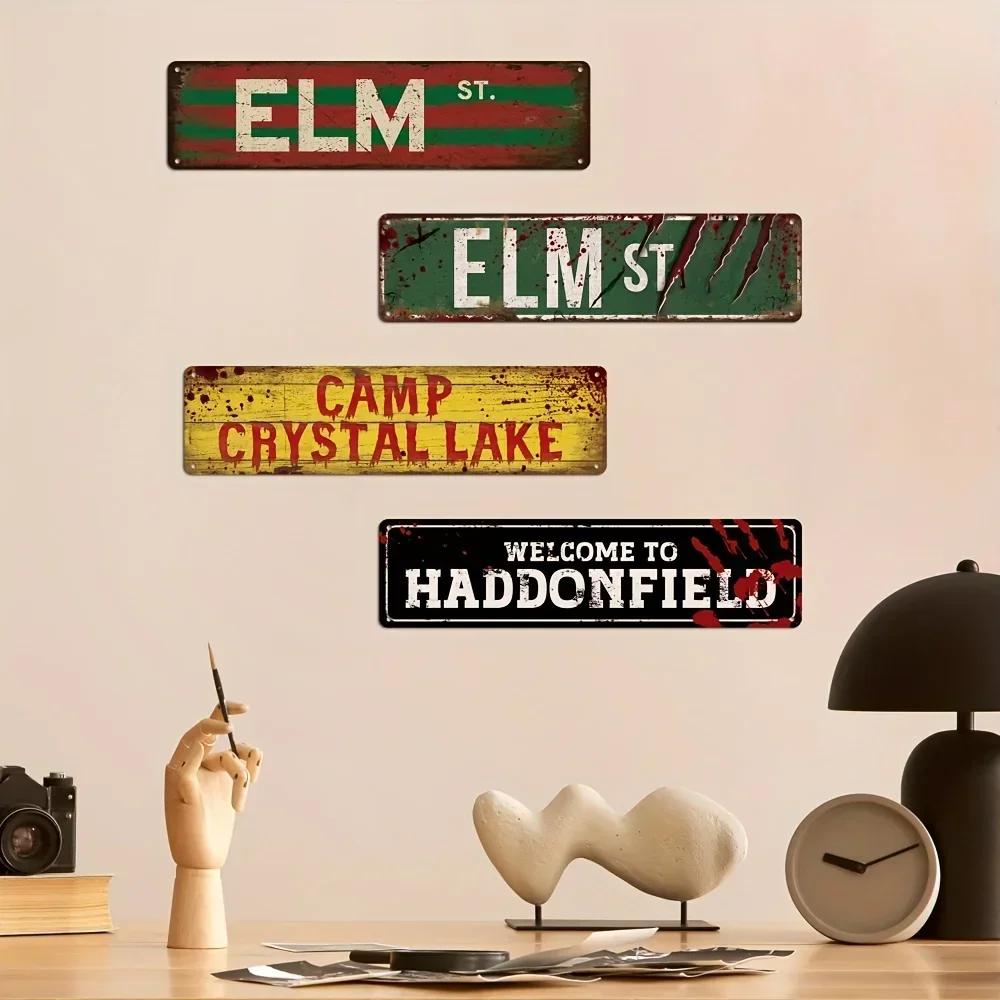 Vintage Horror Movie Road Metal Sign Perfect Wall Art for Home, Restaurant, Bar, Cafe, Garage Water-Proof And Dust-Proof