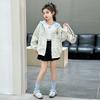 Kızlar İlkbahar Çiçekli Kapüşonlu Hırka Sweatshirt Tatlı Preppy Günlük Üst