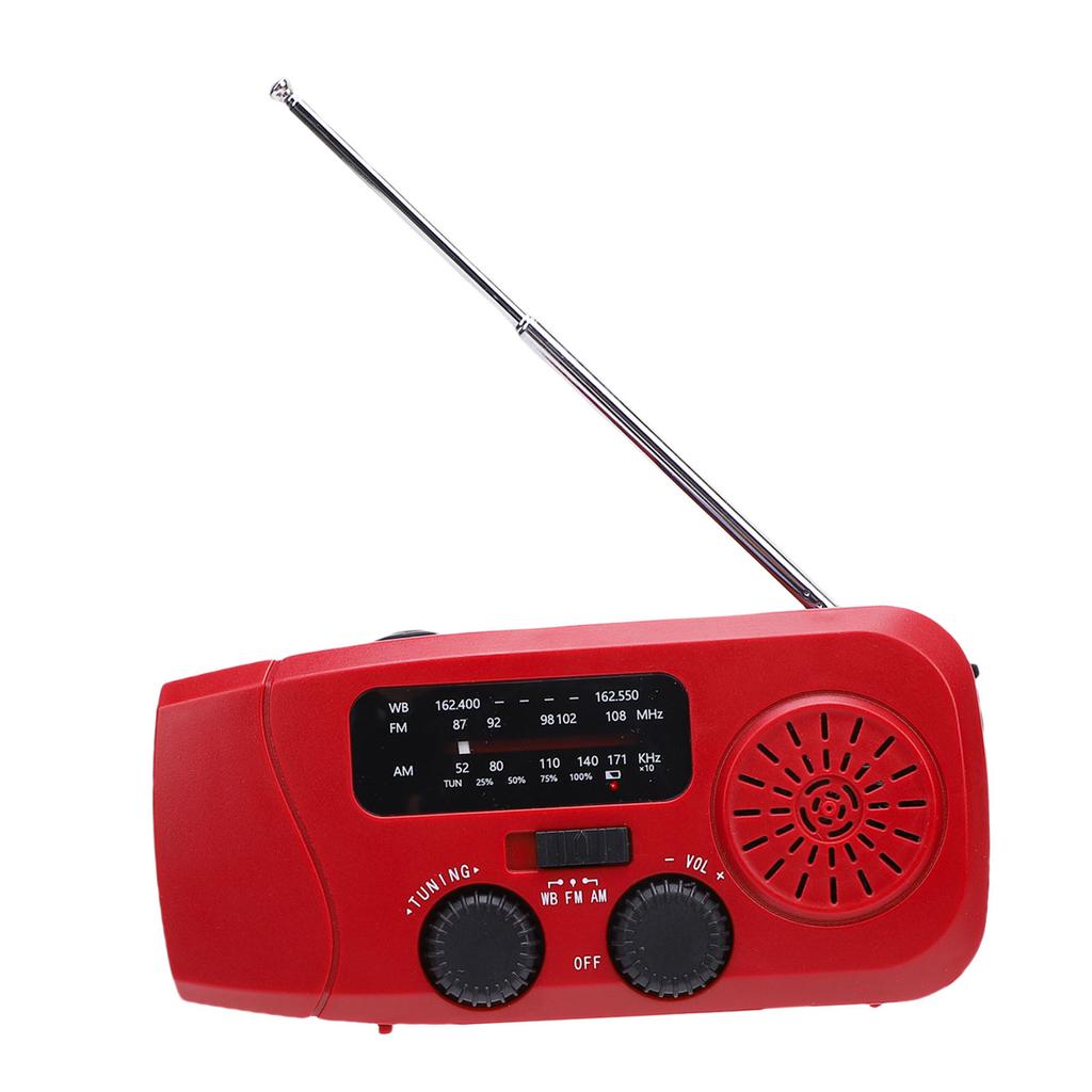 Solar Radio Multifunctional Rechargeable Hand Cranked Emergency Radio for Camping Backpacking Survival Situations