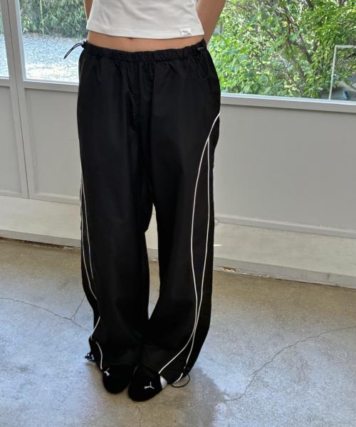 Beojinkiseu Pipe Side Line Track Pants - Black