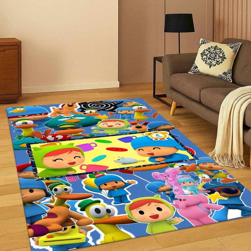 

3D P-Pocoyo Elly Pato Cartoon Carpet Rug for Bedroom Living Room Sofa Home Decor,kids Play Game Area Rug Non-slip Floor Mat Gift 40x60cm