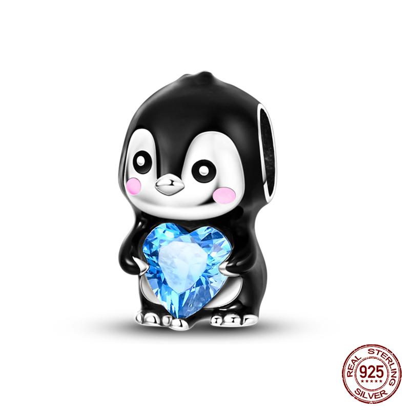 Real Copper Pink Rabbit Cat Dog Animal Charms Beads Fit Qikaola Original Bracelets Diy Birthday Jewelry Making