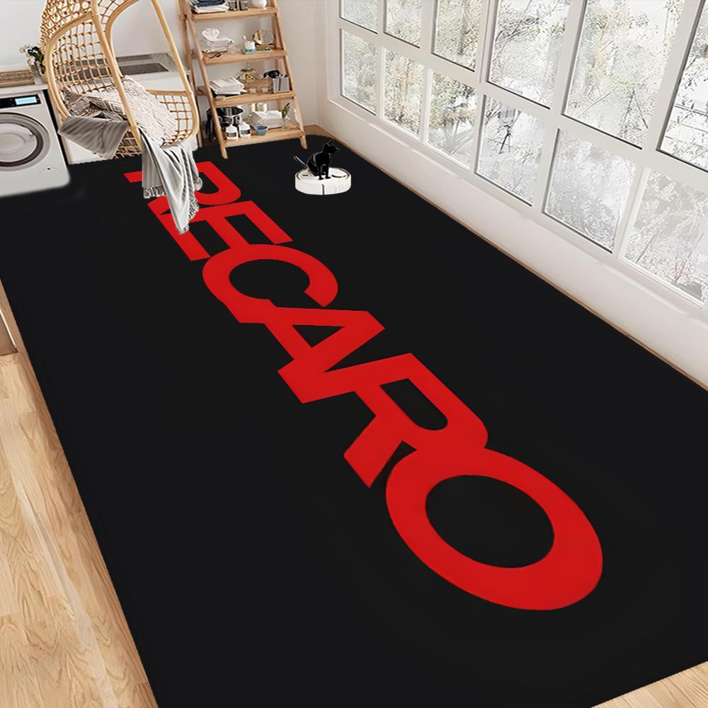 Recaros Logo Fußmatte für die Vordertür Rutschfest Wasserabsorbierend Langer Streifen Kissen Schlafzimmermatte Bettvorleger