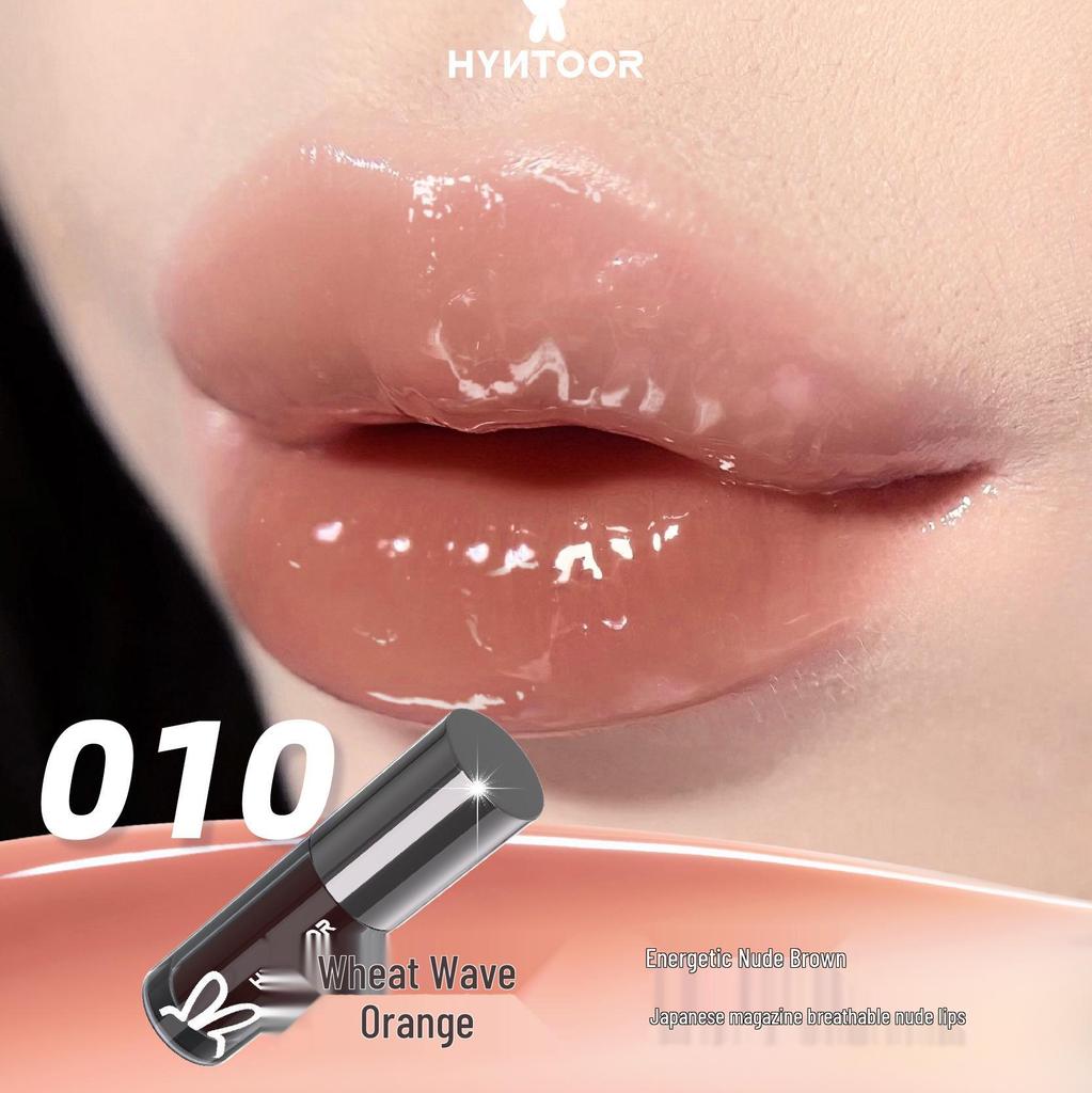 HYNTOOR Schwarzes Kaninchen Wunderland Milch Tee Lipgloss: Neues Feuchtigkeitsspendendes, Peelingendes, Aufhellendes Lippenfältchen, Erschwingliches Lippenöl.