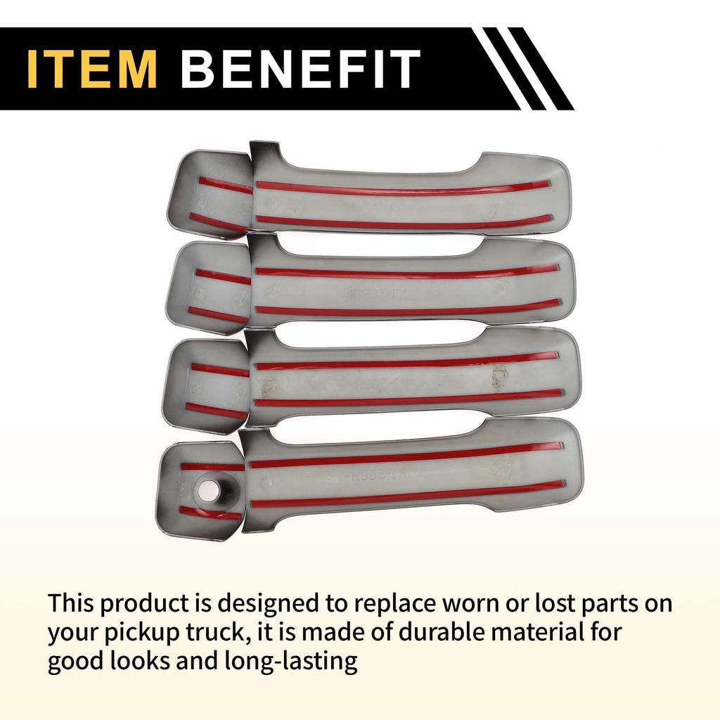 REPAIROCK Autotürgriffschützer für Toyota Tundra Satz aus ABS Schwarz 2007-2020, 4,