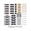 60Pcs Self Sticky Mustache Set Dress Up Simulation Facial Hair for Performance